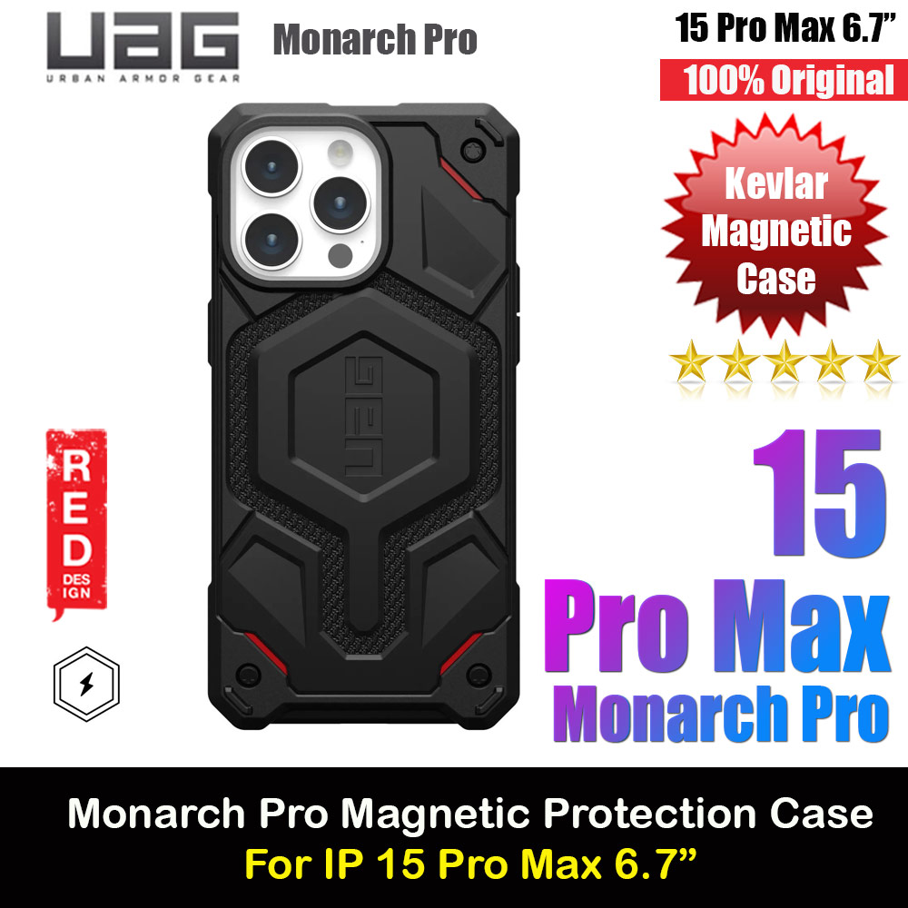 Picture of UAG Monarch Pro Kevlar Magsafe Compatible Drop Proof Case for iPhone 15 Pro Max 6.7 (Kevlar Black) Apple iPhone 15 Pro Max 6.7- Apple iPhone 15 Pro Max 6.7 Cases, Apple iPhone 15 Pro Max 6.7 Covers, iPad Cases and a wide selection of Apple iPhone 15 Pro Max 6.7 Accessories in Malaysia, Sabah, Sarawak and Singapore 