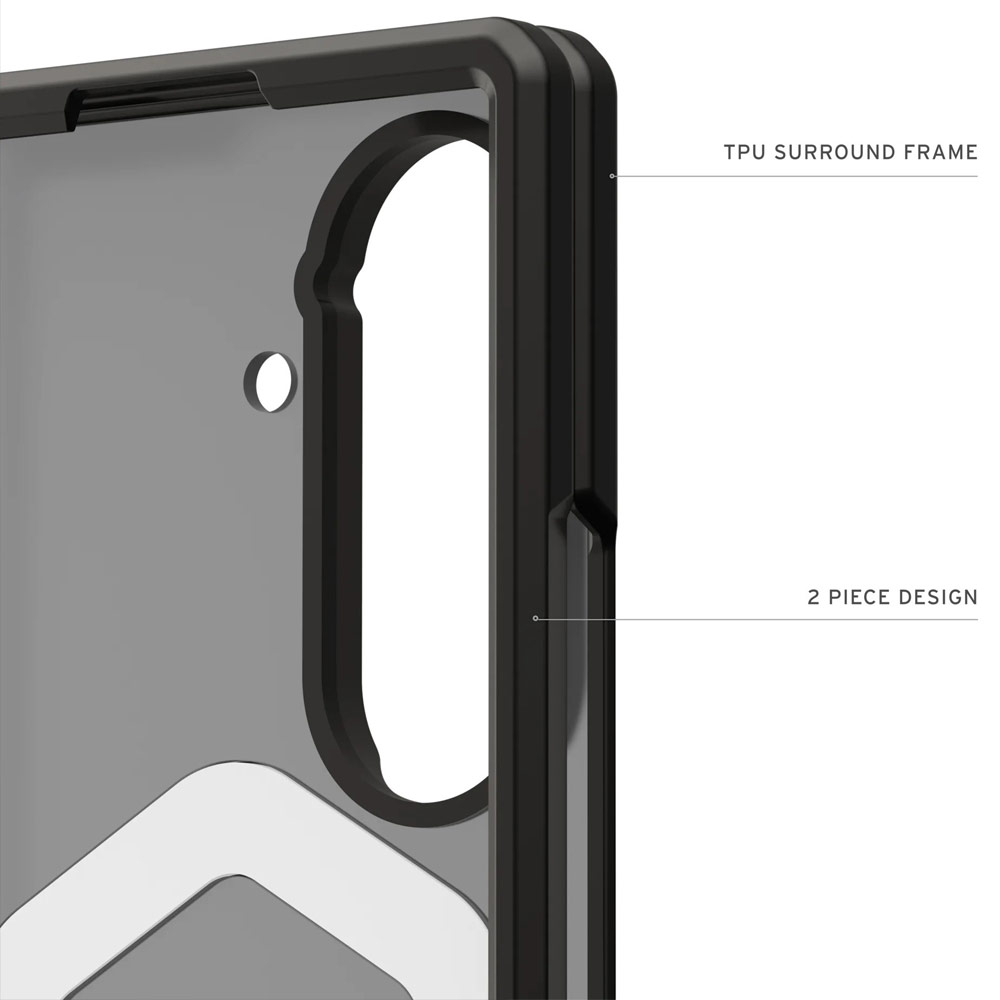 Picture of Samsung Galaxy Z Fold 7 Case | UAG Galaxy Z Fold 7 Case Mouve Slim Lightwight Protection Magnetic Case Cover Casing with Camera Protection Bezel Design (Ash)