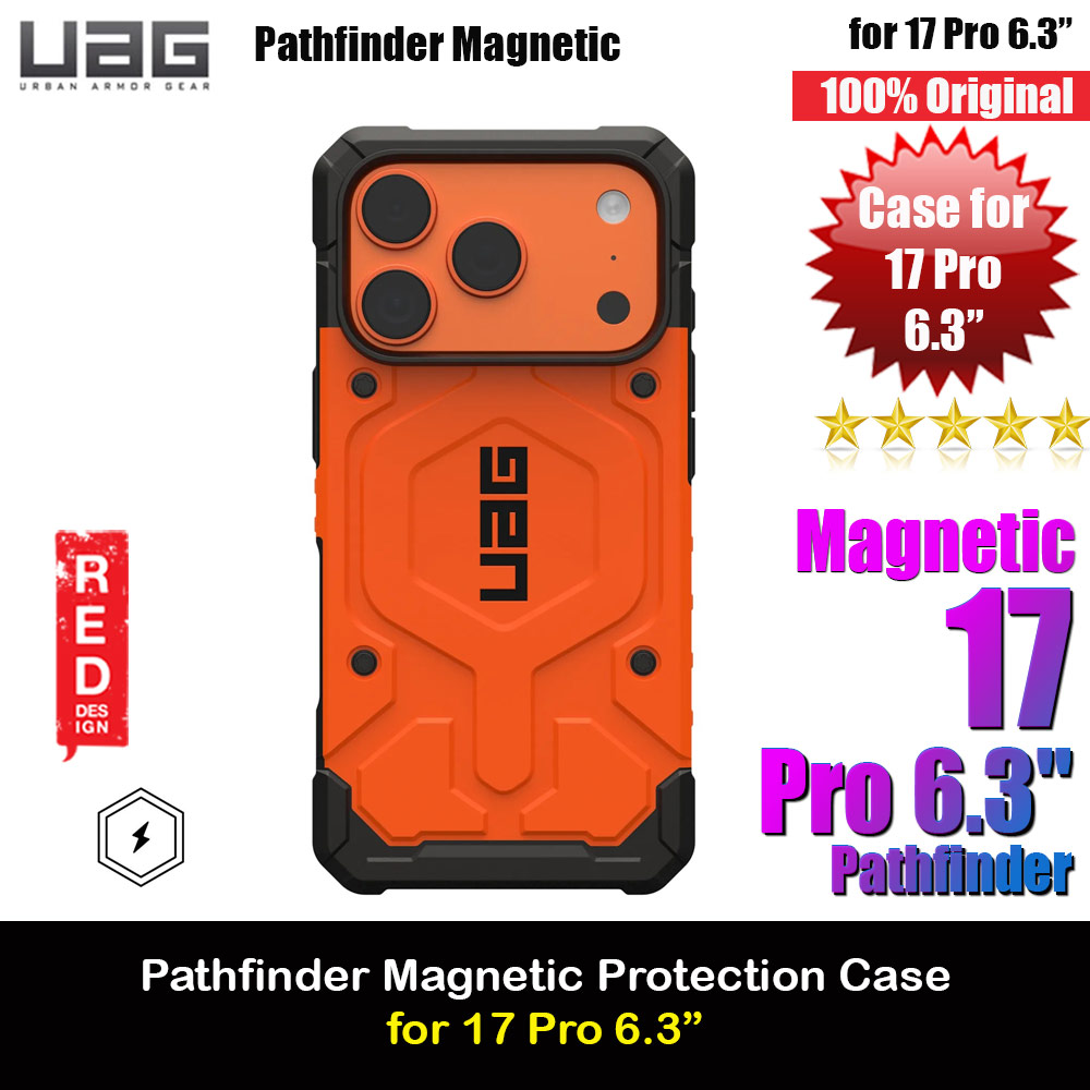 Picture of Apple iPhone 17 Pro 6.3 Case | UAG Pathfinder Magsafe Compatible Drop Proof Case for iPhone 17 Pro 6.3 (Orange)