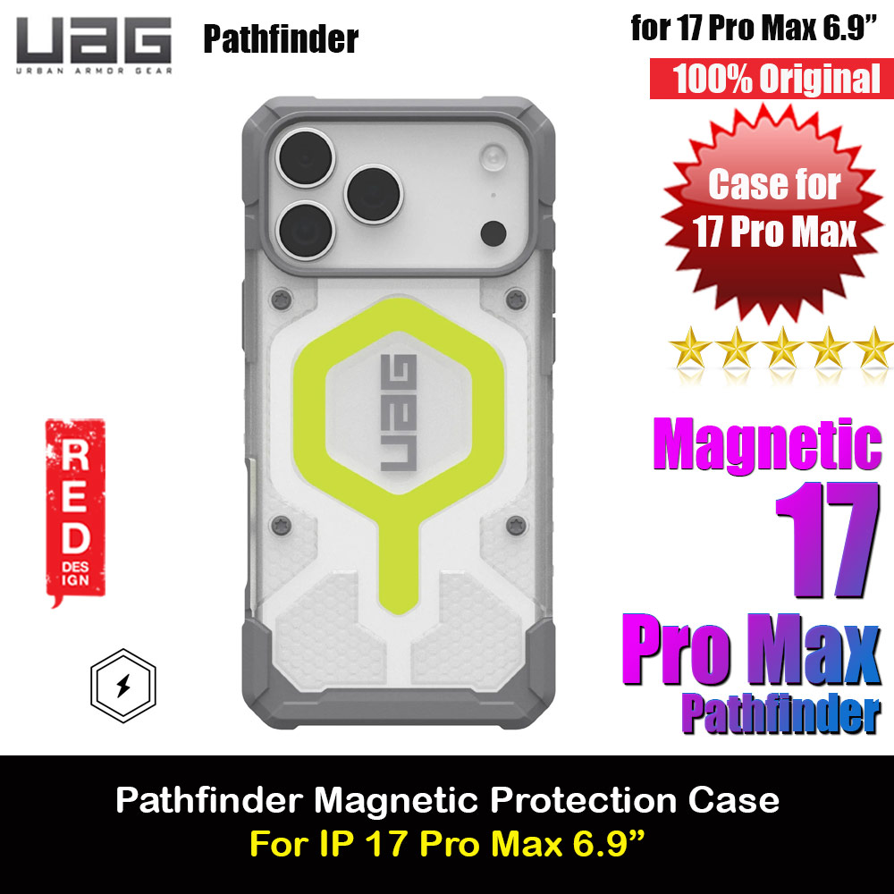 Picture of UAG Pathfinder Magsafe Compatible Drop Proof Clear Case for iPhone 17 Pro Max 6.9 (Active Neon Glow) Apple iPhone 17 Pro Max 6.9- Apple iPhone 17 Pro Max 6.9 Cases, Apple iPhone 17 Pro Max 6.9 Covers, iPad Cases and a wide selection of Apple iPhone 17 Pro Max 6.9 Accessories in Malaysia, Sabah, Sarawak and Singapore 