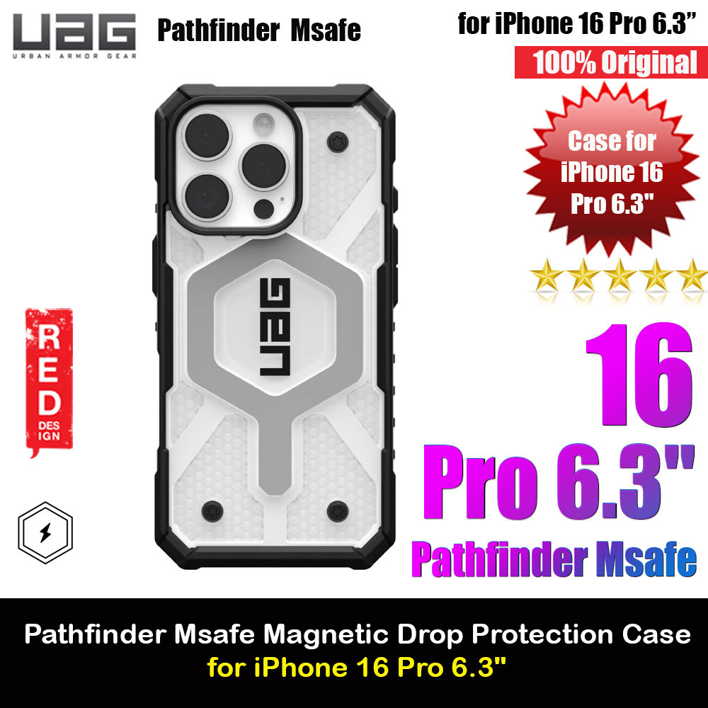 Picture of UAG Pathfinder Magsafe Compatible Drop Proof Transparent Clear Case for iPhone 16 Pro 6.3 (Ice) Apple iPhone 16 Pro 6.3- Apple iPhone 16 Pro 6.3 Cases, Apple iPhone 16 Pro 6.3 Covers, iPad Cases and a wide selection of Apple iPhone 16 Pro 6.3 Accessories in Malaysia, Sabah, Sarawak and Singapore 