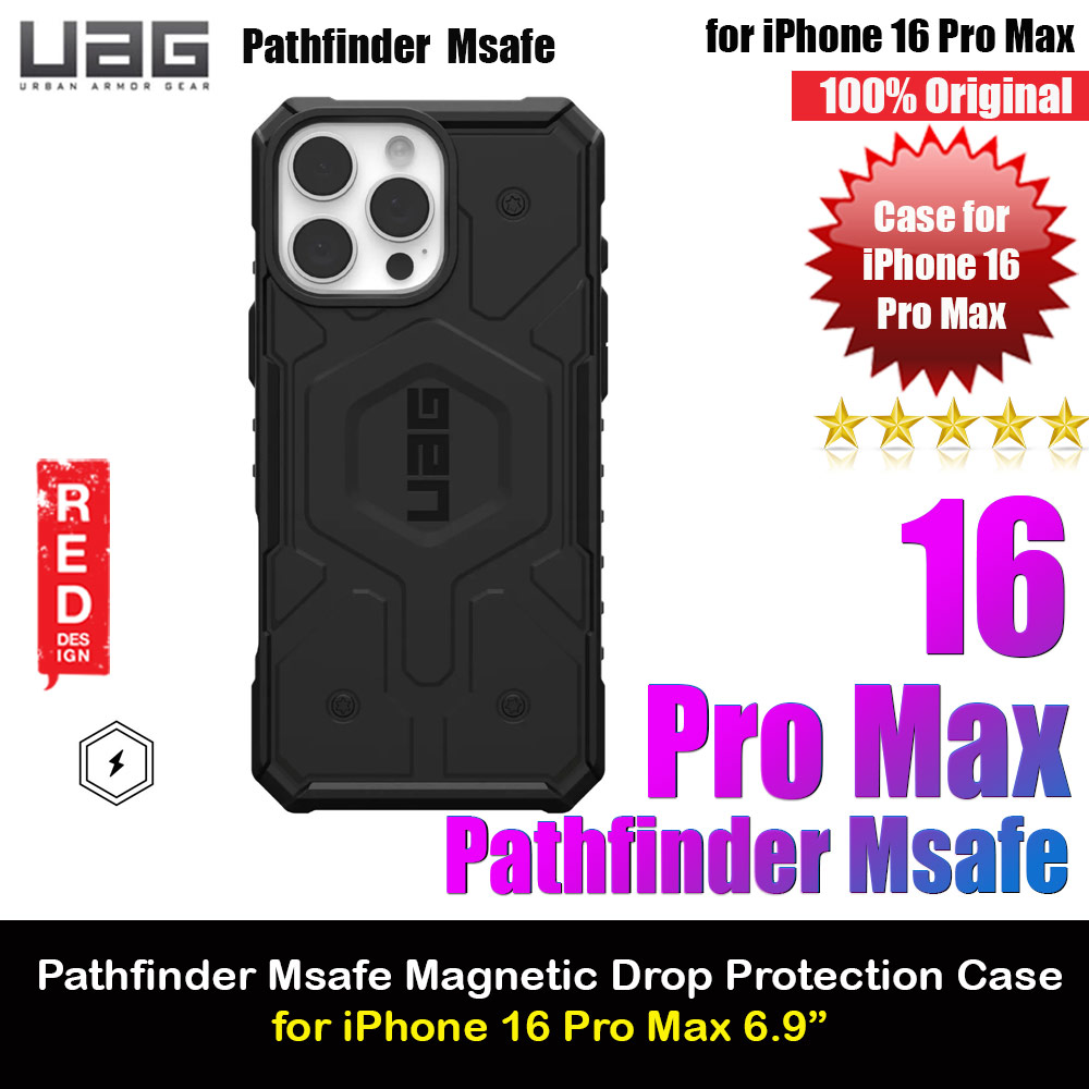 Picture of UAG Pathfinder Magsafe Compatible Drop Proof Case for iPhone 16 Pro Max 6.9 (Black) Apple iPhone 16 Pro Max 6.9- Apple iPhone 16 Pro Max 6.9 Cases, Apple iPhone 16 Pro Max 6.9 Covers, iPad Cases and a wide selection of Apple iPhone 16 Pro Max 6.9 Accessories in Malaysia, Sabah, Sarawak and Singapore 