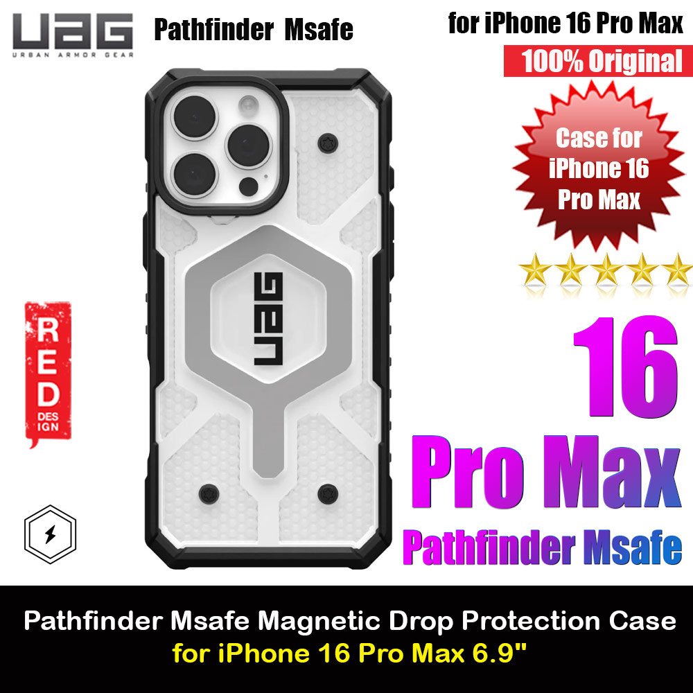 Picture of UAG Pathfinder Magsafe Compatible Drop Proof Transparent Clear Case for iPhone 16 Pro Max 6.9 (Ice) Apple iPhone 16 Pro Max 6.9- Apple iPhone 16 Pro Max 6.9 Cases, Apple iPhone 16 Pro Max 6.9 Covers, iPad Cases and a wide selection of Apple iPhone 16 Pro Max 6.9 Accessories in Malaysia, Sabah, Sarawak and Singapore 