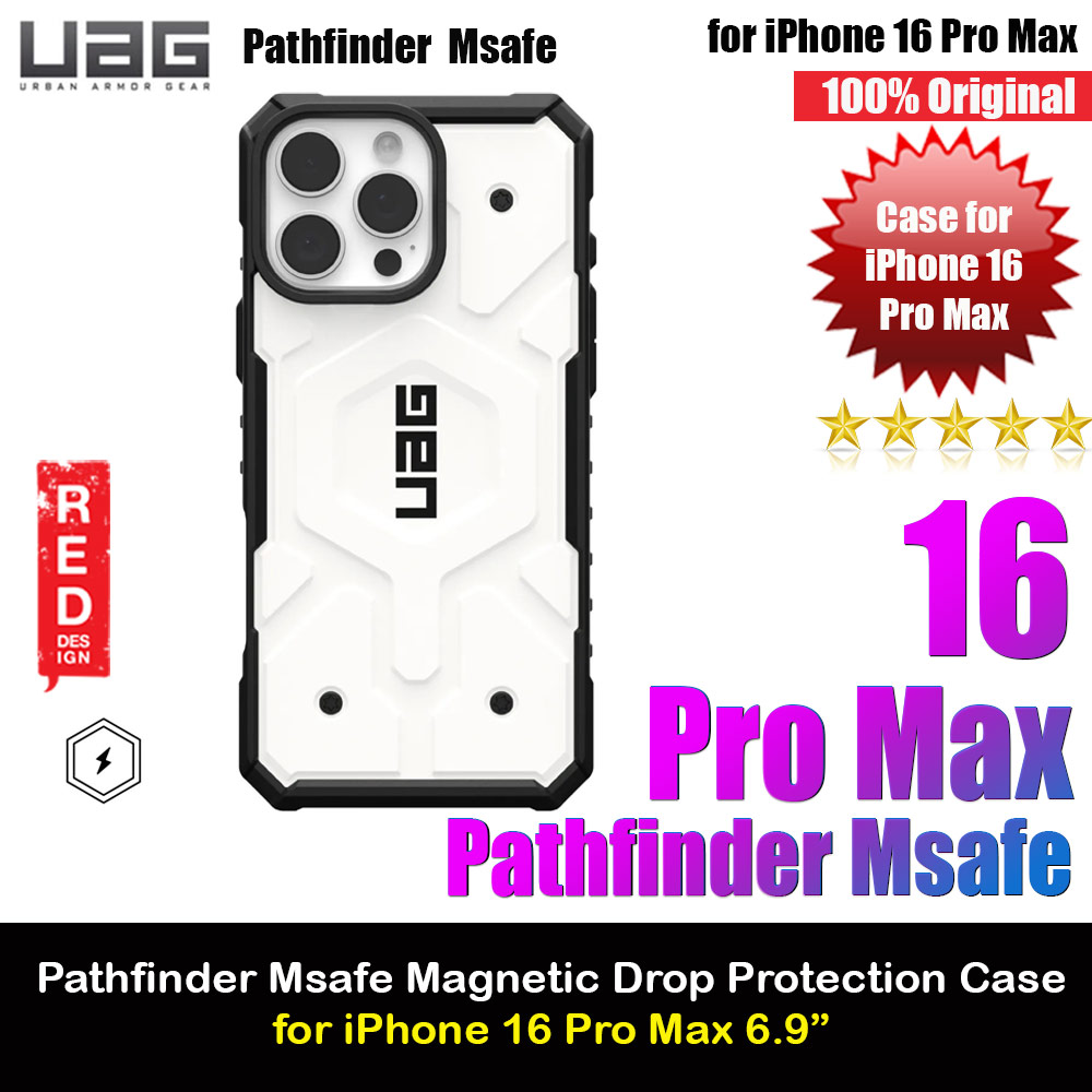 Picture of UAG Pathfinder Magsafe Compatible Drop Proof Case for iPhone 16 Pro Max 6.9 (White) Apple iPhone 16 Pro Max 6.9- Apple iPhone 16 Pro Max 6.9 Cases, Apple iPhone 16 Pro Max 6.9 Covers, iPad Cases and a wide selection of Apple iPhone 16 Pro Max 6.9 Accessories in Malaysia, Sabah, Sarawak and Singapore 