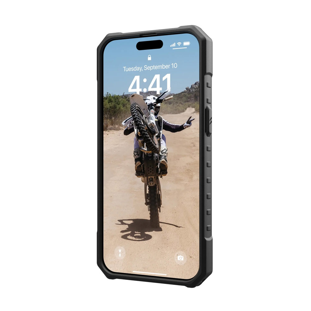 Picture of Apple iPhone 15 Pro 6.1 Case | UAG Pathfinder Magsafe Compatible Drop Proof Transparent Clear Case for iPhone 15 Pro 6.1 (Ice)