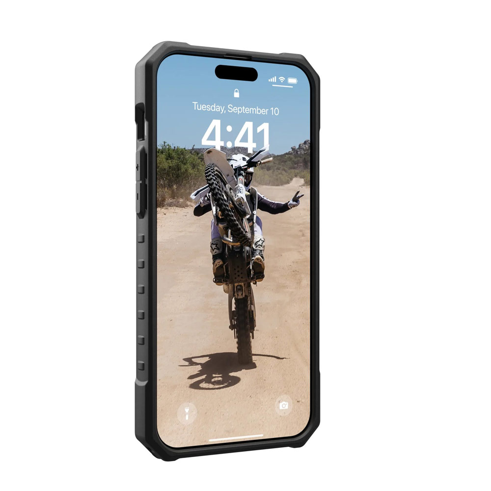 Picture of Apple iPhone 15 Pro Max 6.7 Case | UAG Pathfinder Magsafe Compatible Drop Proof Transparent Clear Case for iPhone 15 Pro Max 6.7 (Ash)