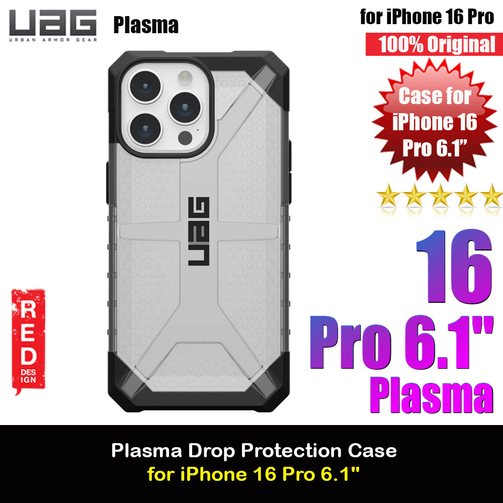 Picture of UAG Plasma Drop Proof Shock Impact Resistant Transparent Clear Case for iPhone 16 Pro 6.3 (Ice) Apple iPhone 16 Pro 6.3- Apple iPhone 16 Pro 6.3 Cases, Apple iPhone 16 Pro 6.3 Covers, iPad Cases and a wide selection of Apple iPhone 16 Pro 6.3 Accessories in Malaysia, Sabah, Sarawak and Singapore 