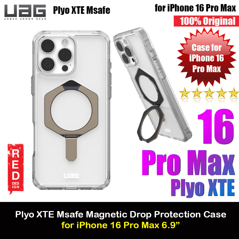 Picture of UAG Plyo XTE Magsafe Compatible Drop Proof Kickstand Case for iPhone 16 Pro Max 6.9 (Clear Titanium) Apple iPhone 16 Pro Max 6.9- Apple iPhone 16 Pro Max 6.9 Cases, Apple iPhone 16 Pro Max 6.9 Covers, iPad Cases and a wide selection of Apple iPhone 16 Pro Max 6.9 Accessories in Malaysia, Sabah, Sarawak and Singapore 