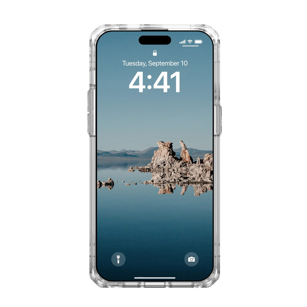 Picture of Apple iPhone 15 Pro 6.1 Case | UAG Plyo Magsafe Compatible Drop Proof Shock Impact Resistant Transparent Clear Case for iPhone 15 Pro 6.1 (Ice Silver)