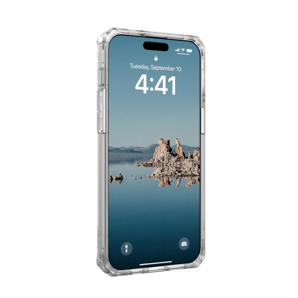 Picture of Apple iPhone 15 Pro 6.1 Case | UAG Plyo Magsafe Compatible Drop Proof Shock Impact Resistant Transparent Clear Case for iPhone 15 Pro 6.1 (Ice Silver)