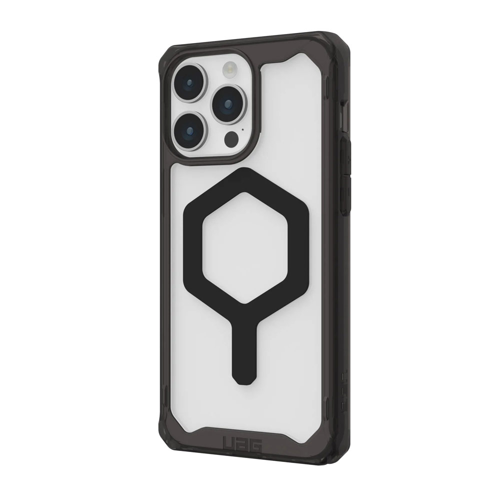 Picture of Apple iPhone 15 Pro 6.1 Case | UAG Plyo Magsafe Compatible Drop Proof Shock Impact Resistant Transparent Clear Case for iPhone 15 Pro 6.1 (Black Black)