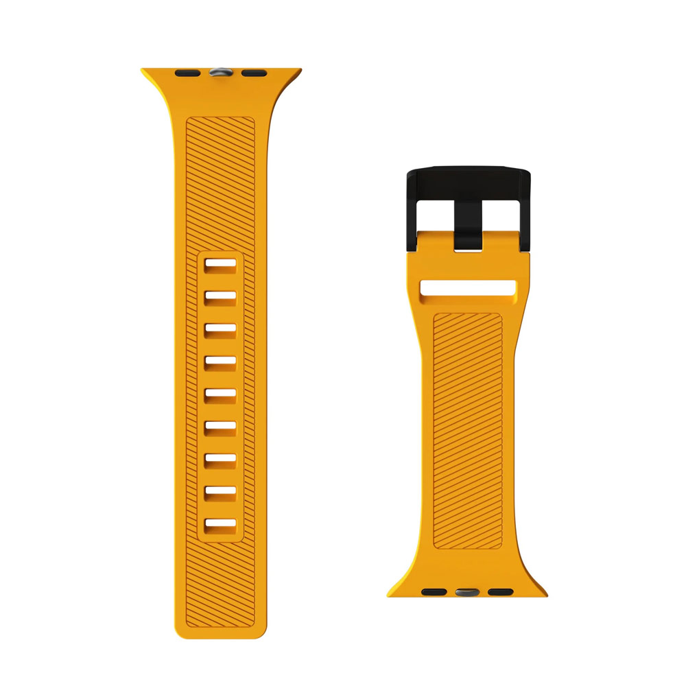 Picture of Apple Watch 10 46mm  | UAG Scout Silicone Strap for Apple Watch 44mm 45mm 46mm 49mm Ultra 1 2 3 (Heritage Yellow)