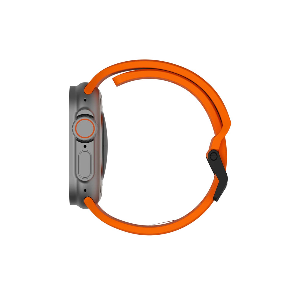 Picture of Apple Watch 10 46mm  | UAG Scout Silicone Strap for Apple Watch 44mm 45mm 46mm 49mm Ultra 1 2 3 (Orange)