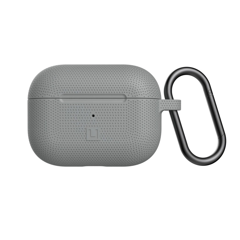 Picture of Apple Airpods Pro Case | UAG [U] Dot Silicone Airpdds Pro Case with Detachable Carabiner for Airpods Pro Airpod Pro (Grey)