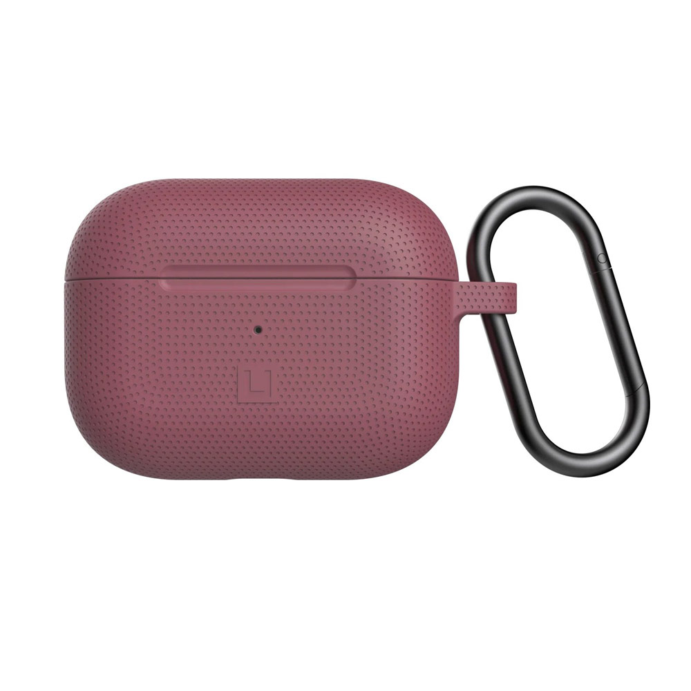 Picture of Apple Airpods Pro Case | UAG [U] Dot Silicone Airpdds Pro Case with Detachable Carabiner for Airpods Pro Airpod Pro (Dusty Rose)