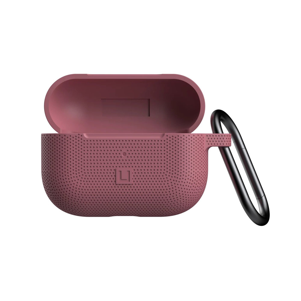 Picture of Apple Airpods Pro Case | UAG [U] Dot Silicone Airpdds Pro Case with Detachable Carabiner for Airpods Pro Airpod Pro (Dusty Rose)