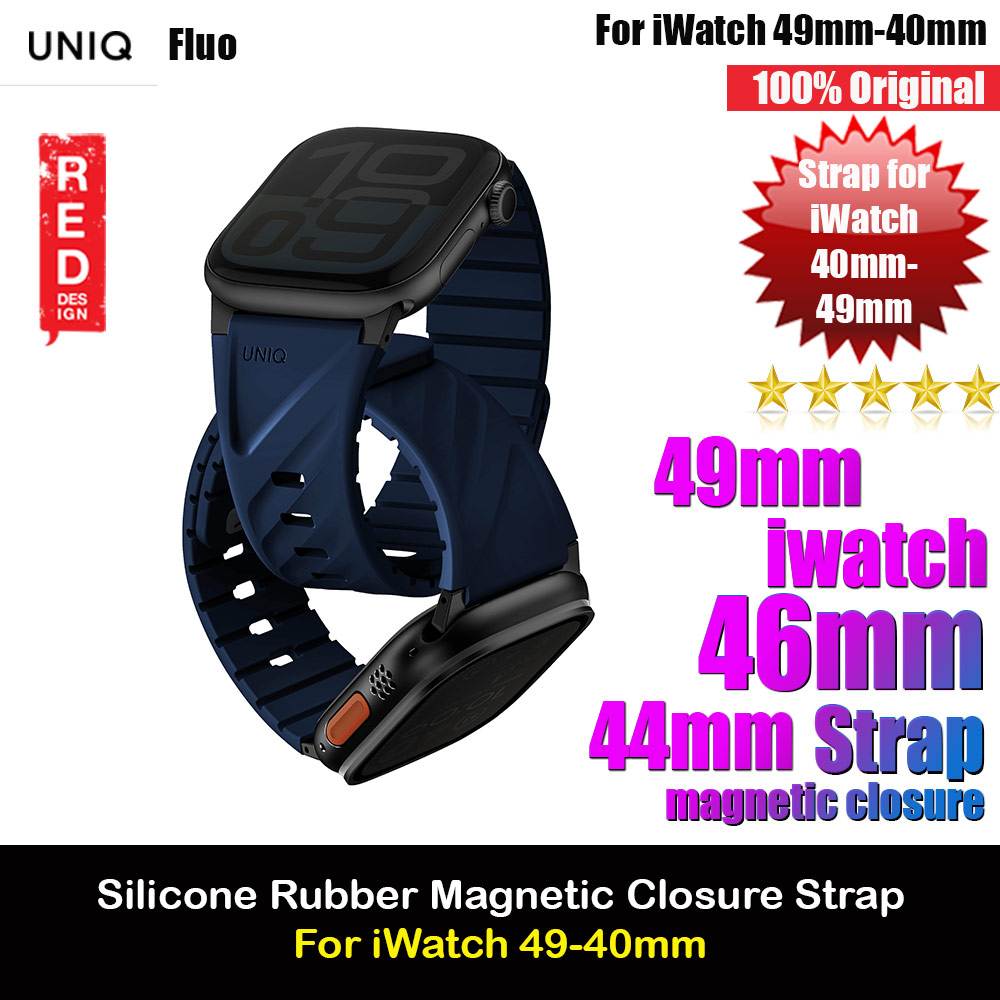 Picture of Uniq Silicone Rubber Strap with Magnetic Closure for Apple Watch 49mm 46mm 45mm 44mm 42mm 40mm (Midnight Blue) Apple Watch 10 42mm- Apple Watch 10 42mm Cases, Apple Watch 10 42mm Covers, iPad Cases and a wide selection of Apple Watch 10 42mm Accessories in Malaysia, Sabah, Sarawak and Singapore 