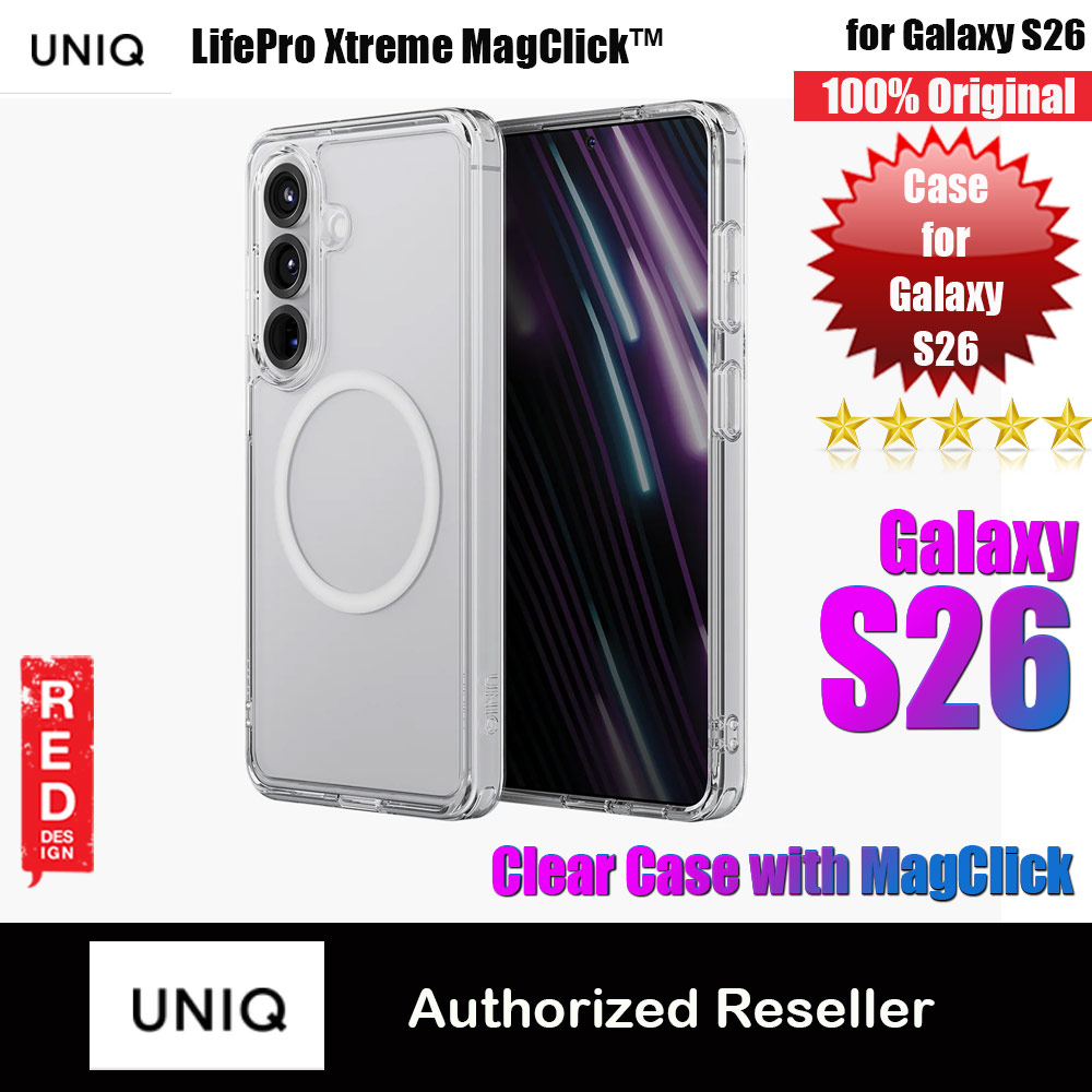 Picture of Uniq Lifepro Xtreme Series Magclick Drop Protection Crystal Clear Case for Samsung Galaxy S26 (Clear) Samsung Galaxy S26- Samsung Galaxy S26 Cases, Samsung Galaxy S26 Covers, iPad Cases and a wide selection of Samsung Galaxy S26 Accessories in Malaysia, Sabah, Sarawak and Singapore 