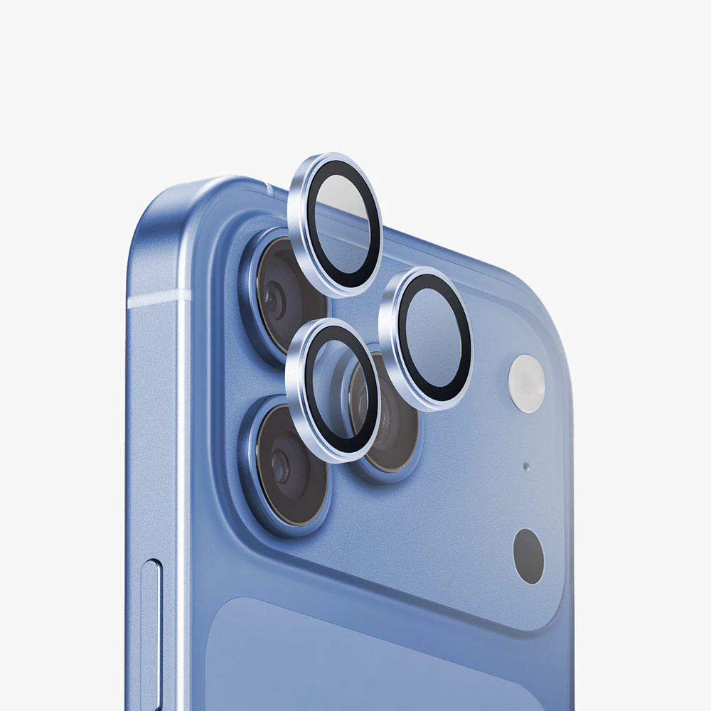 Picture of Apple iPhone 18 Pro Max  | Uniq Optix AluGuard Camera Aluminum Frame Anti Reflection HD Clarity Camera Lens Protector for iPhone 18 Pro iPhone 18 Pro Max - Arctic Blue