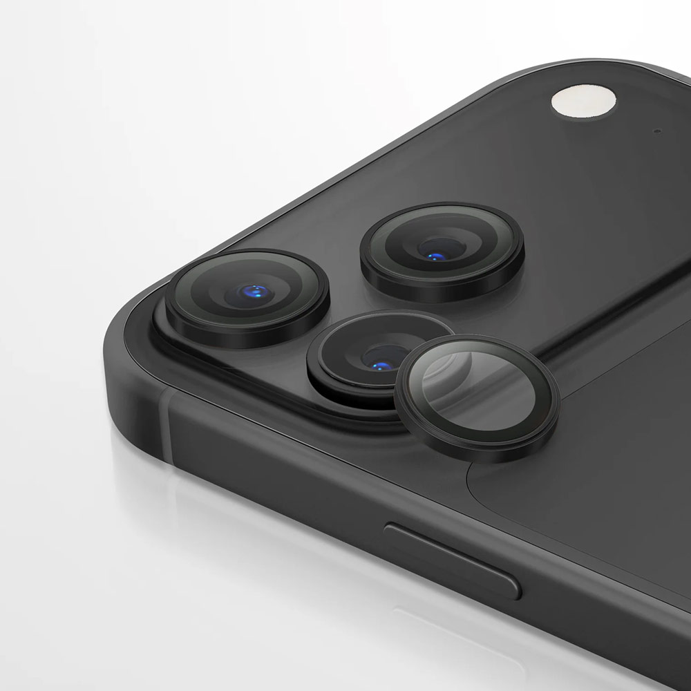 Picture of Apple iPhone 18 Pro Max  | Uniq Optix AluGuard Camera Aluminum Frame Anti Reflection HD Clarity Camera Lens Protector for iPhone 18 Pro iPhone 18 Pro Max - Graphite Black