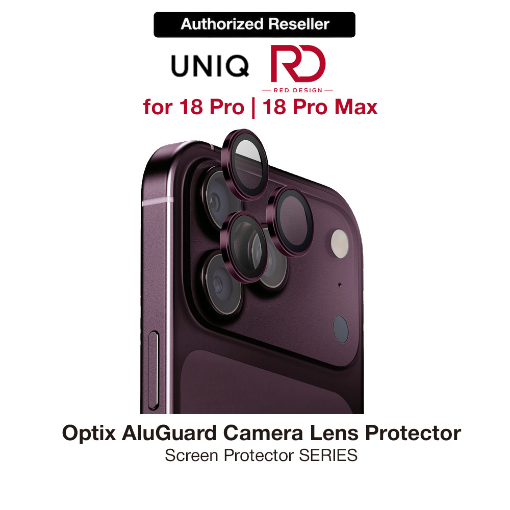 Picture of Uniq Optix AluGuard Camera Aluminum Frame Anti Reflection HD Clarity Camera Lens Protector for iPhone 18 Pro iPhone 18 Pro Max - Royal Burgundy Apple iPhone 18 Pro Max- Apple iPhone 18 Pro Max Cases, Apple iPhone 18 Pro Max Covers, iPad Cases and a wide selection of Apple iPhone 18 Pro Max Accessories in Malaysia, Sabah, Sarawak and Singapore