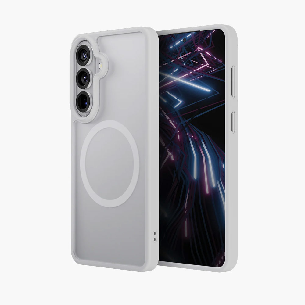 Picture of Samsung Galaxy S26 Plus Case | Uniq Hybrid Veren with MagClick Charging Matte Frosted Case for Samsung Galaxy S26 Plus (Chalk Frost)