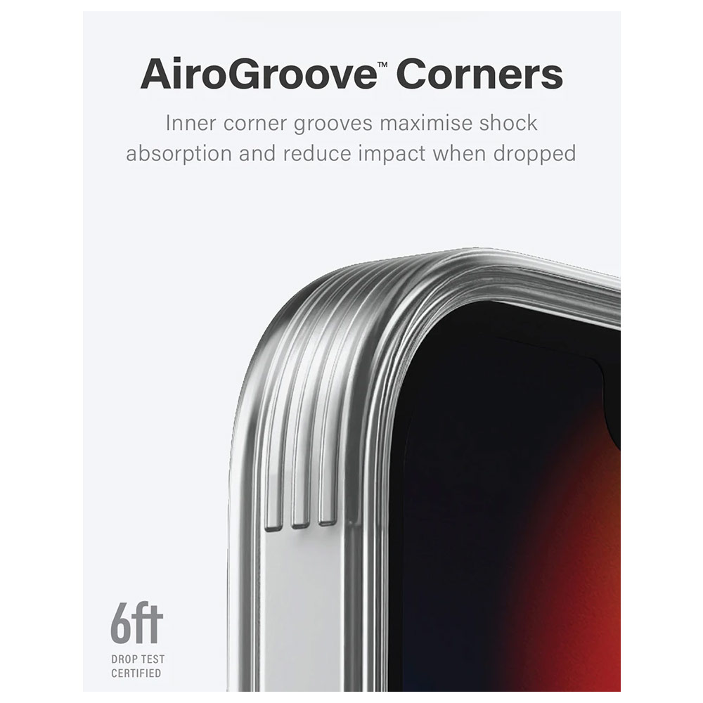 Picture of Apple iPhone 13 6.1 Case | Uniq Hybrid Air Fender Soft TPU Drop Protection Case for iPhone 13  6.1 (Nude Transparent)