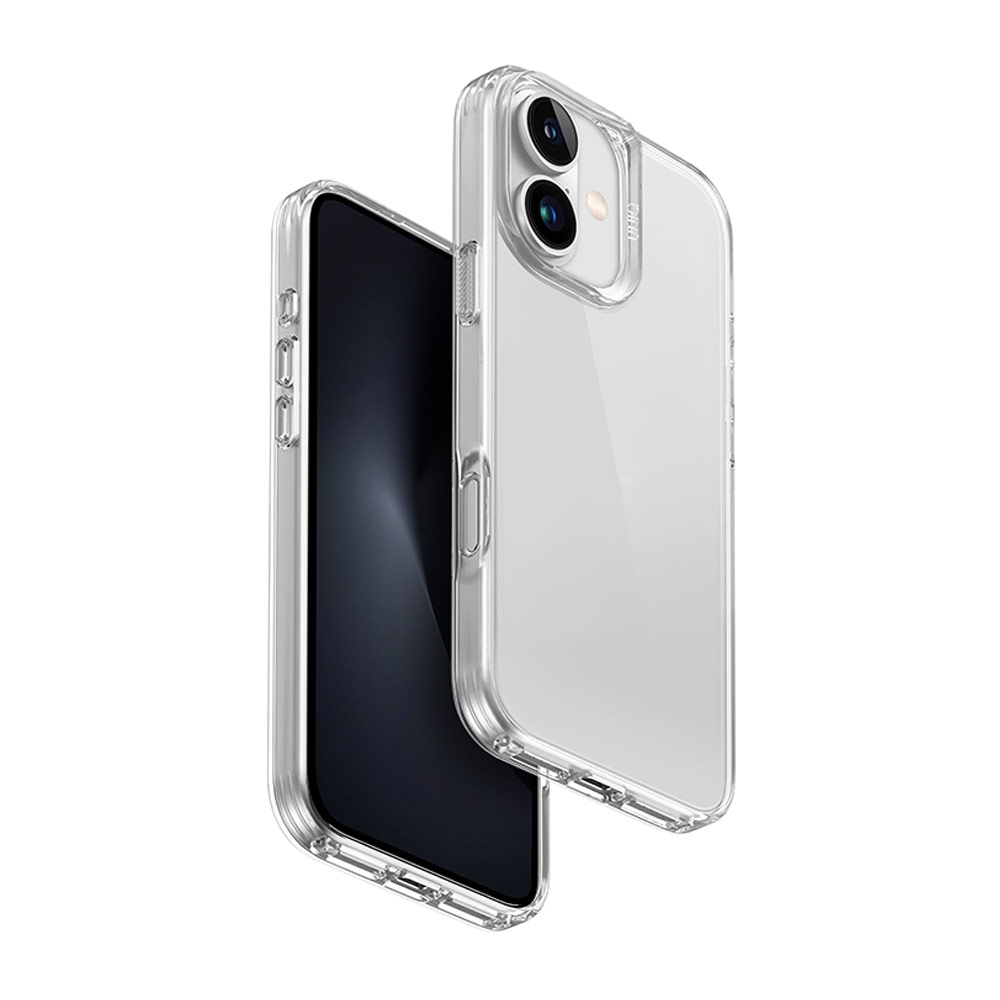 Picture of Apple iPhone 16 6.1 Case | Uniq Air Fender Slim Ultra Light Flex Soft Drop Protection Case for iPhone 16 6.1 (Clear)