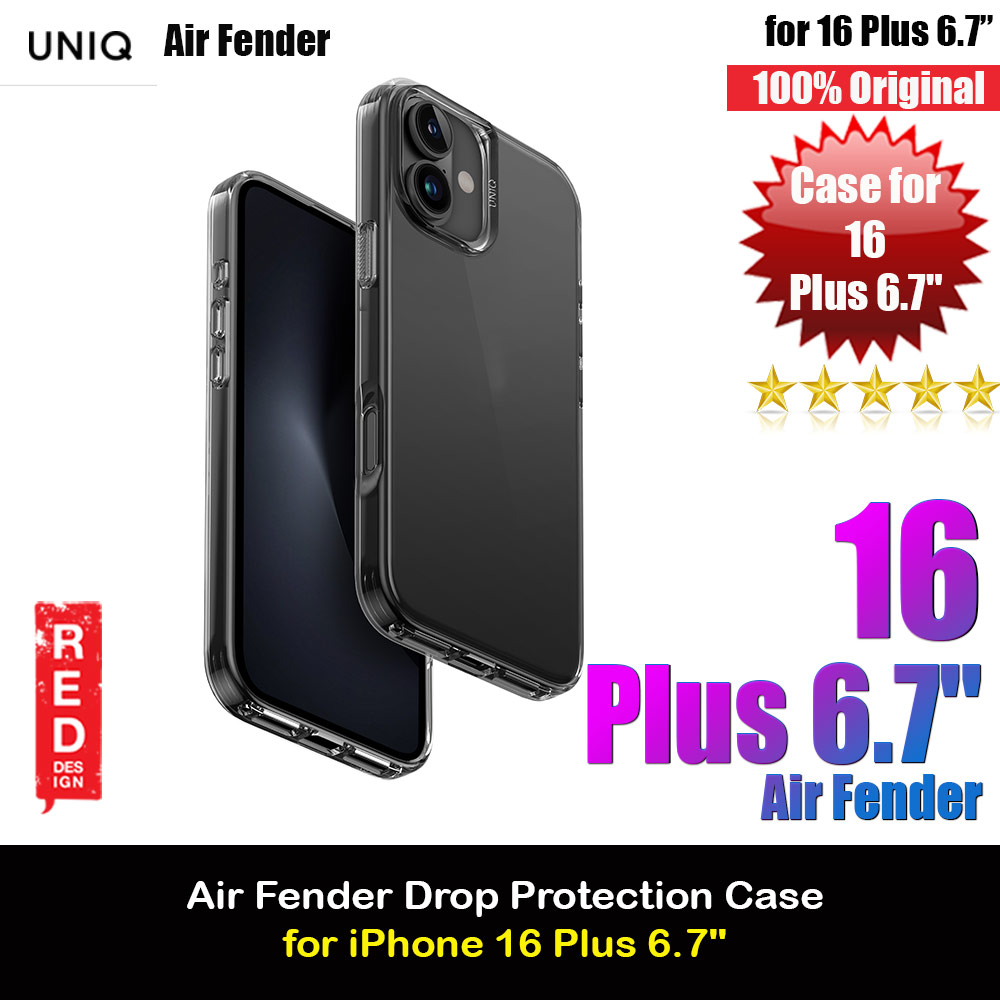 Picture of Uniq Air Fender Slim Ultra Light Flex Soft Drop Protection Case for iPhone 16 Plus 6.7 (Grey Tinted) Apple iPhone 16 Plus 6.7- Apple iPhone 16 Plus 6.7 Cases, Apple iPhone 16 Plus 6.7 Covers, iPad Cases and a wide selection of Apple iPhone 16 Plus 6.7 Accessories in Malaysia, Sabah, Sarawak and Singapore 