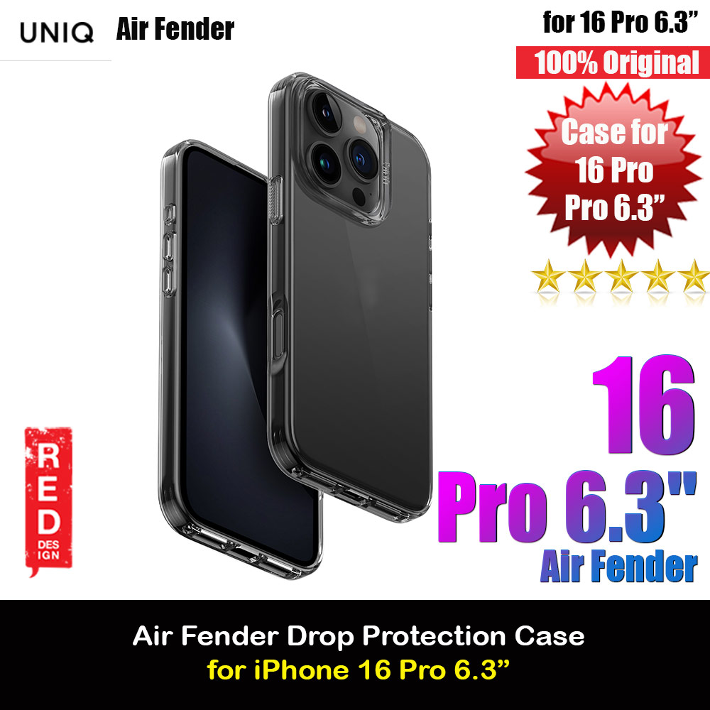 Picture of Uniq Air Fender Slim Ultra Light Flex Soft Drop Protection Case for iPhone 16 Pro 6.3 (Grey Tinted) Apple iPhone 16 Pro 6.3- Apple iPhone 16 Pro 6.3 Cases, Apple iPhone 16 Pro 6.3 Covers, iPad Cases and a wide selection of Apple iPhone 16 Pro 6.3 Accessories in Malaysia, Sabah, Sarawak and Singapore 