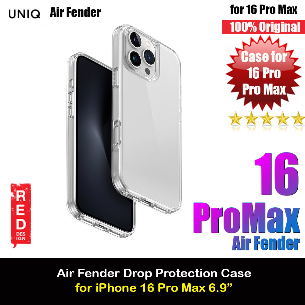 Picture of Uniq Air Fender Slim Ultra Light Flex Soft Drop Protection Case for iPhone 16 Pro Max 6.9 (Clear) Apple iPhone 16 Pro Max 6.9- Apple iPhone 16 Pro Max 6.9 Cases, Apple iPhone 16 Pro Max 6.9 Covers, iPad Cases and a wide selection of Apple iPhone 16 Pro Max 6.9 Accessories in Malaysia, Sabah, Sarawak and Singapore 