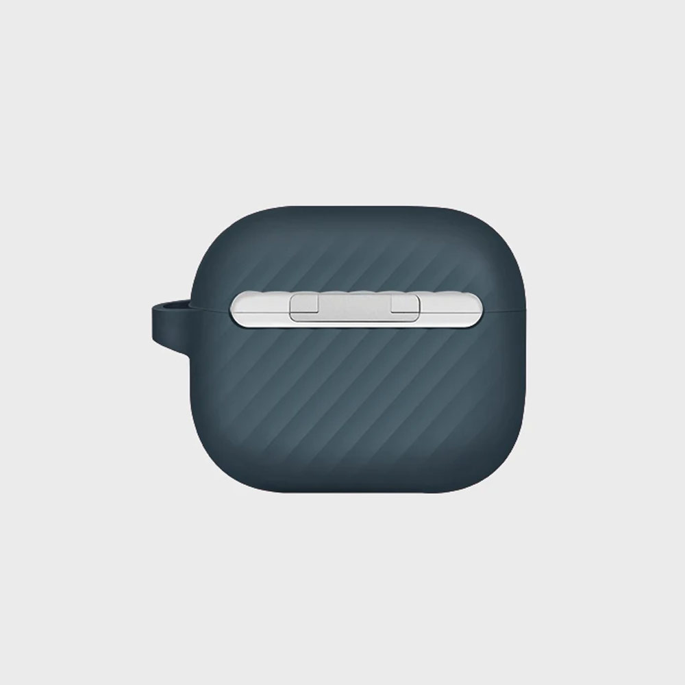 Picture of Apple Airpods 3 Case | Uniq Vencer Airpods 3 High Quality Premium Silicone Case with Aluminium Carabiner for Airpods 3 Airpods 3rd Gen (Nautical Blue)