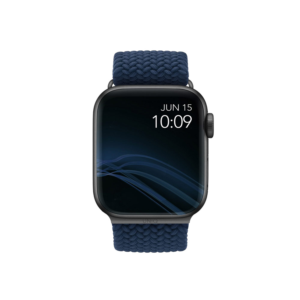 Picture of Apple Watch 40mm  | Uniq Aspen Woven Soft Breathable Comfort Strap for Apple Watch 40mm 38mm Series 1 2 3 4 5 6 SE Nike (Blue)