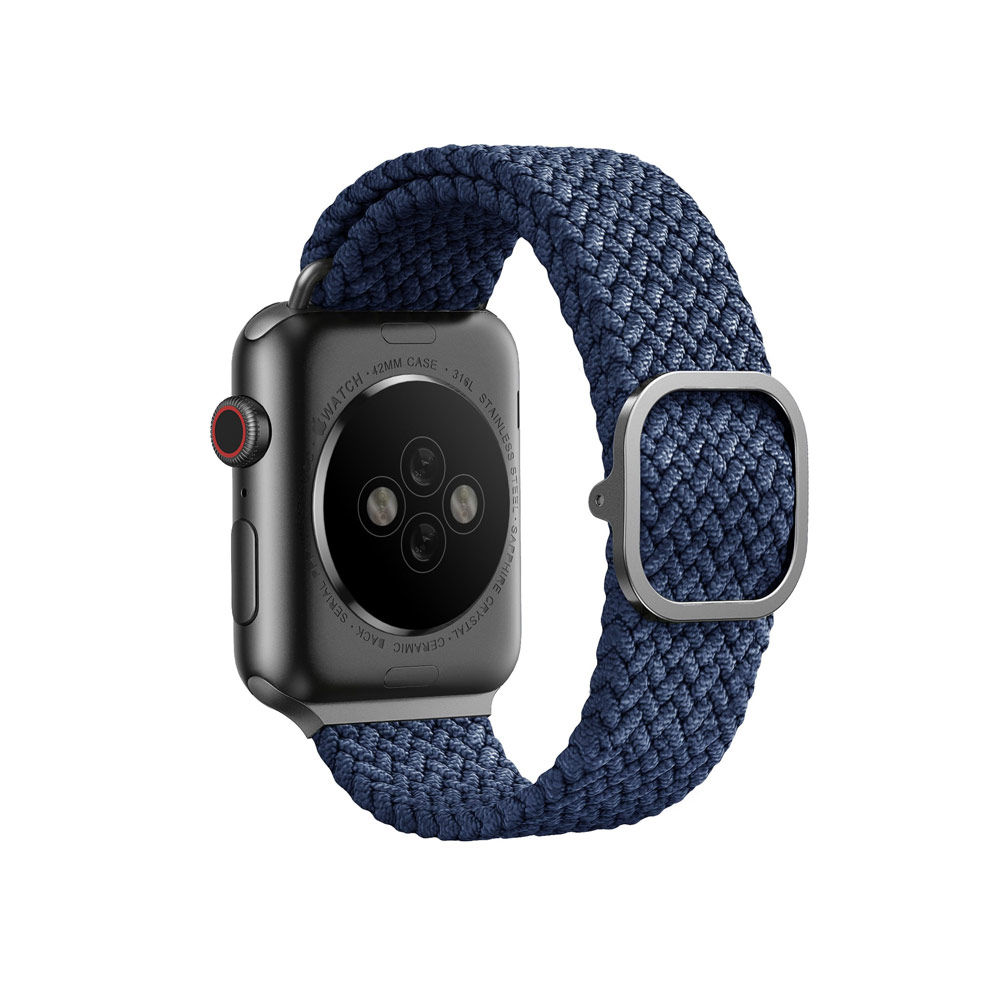 Picture of Apple Watch 40mm  | Uniq Aspen Woven Soft Breathable Comfort Strap for Apple Watch 40mm 38mm Series 1 2 3 4 5 6 SE Nike (Blue)