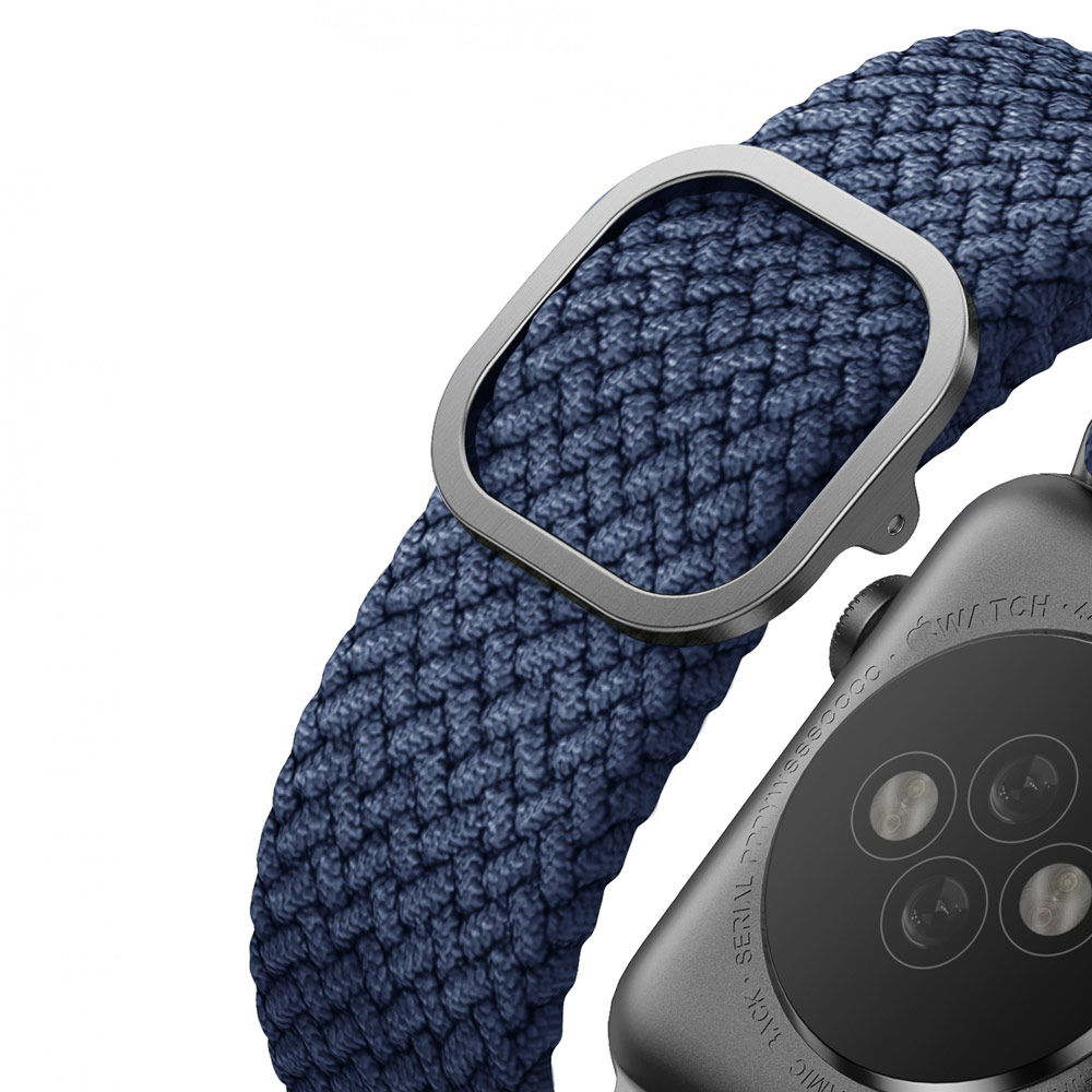 Picture of Apple Watch 40mm  | Uniq Aspen Woven Soft Breathable Comfort Strap for Apple Watch 40mm 38mm Series 1 2 3 4 5 6 SE Nike (Blue)