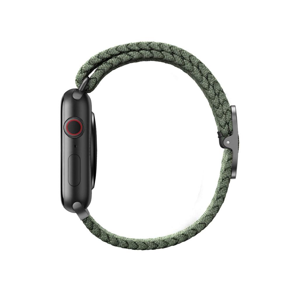 Picture of Apple Watch 44mm | Uniq Aspen Woven Soft Breathable Comfort Strap for Apple Watch 42mm 44mm Series 1 2 3 4 5 6 SE Nike (Green)