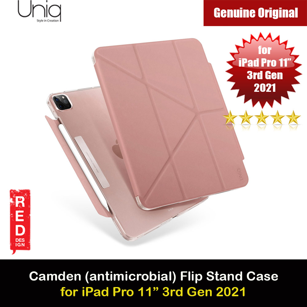 Picture of Uniq Camden Antimicrobial Ultra Slim and Lightweight Landscape Portrait Typing Flip Stand Case for Apple iPad Pro 11 3rd gen 2021 (Pink) Apple iPad Pro 11 3rd gen 2021- Apple iPad Pro 11 3rd gen 2021 Cases, Apple iPad Pro 11 3rd gen 2021 Covers, iPad Cases and a wide selection of Apple iPad Pro 11 3rd gen 2021 Accessories in Malaysia, Sabah, Sarawak and Singapore 