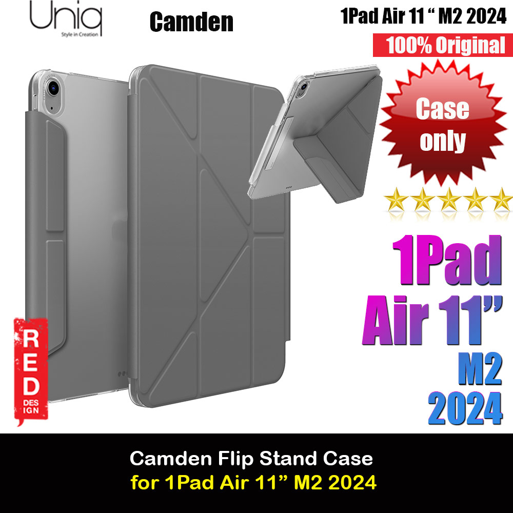 Picture of Uniq Camden Click Flip Cover Stand Case for iPad Air 11 M2 2024  (Grey) Apple iPad Air 11 M2 2024- Apple iPad Air 11 M2 2024 Cases, Apple iPad Air 11 M2 2024 Covers, iPad Cases and a wide selection of Apple iPad Air 11 M2 2024 Accessories in Malaysia, Sabah, Sarawak and Singapore 