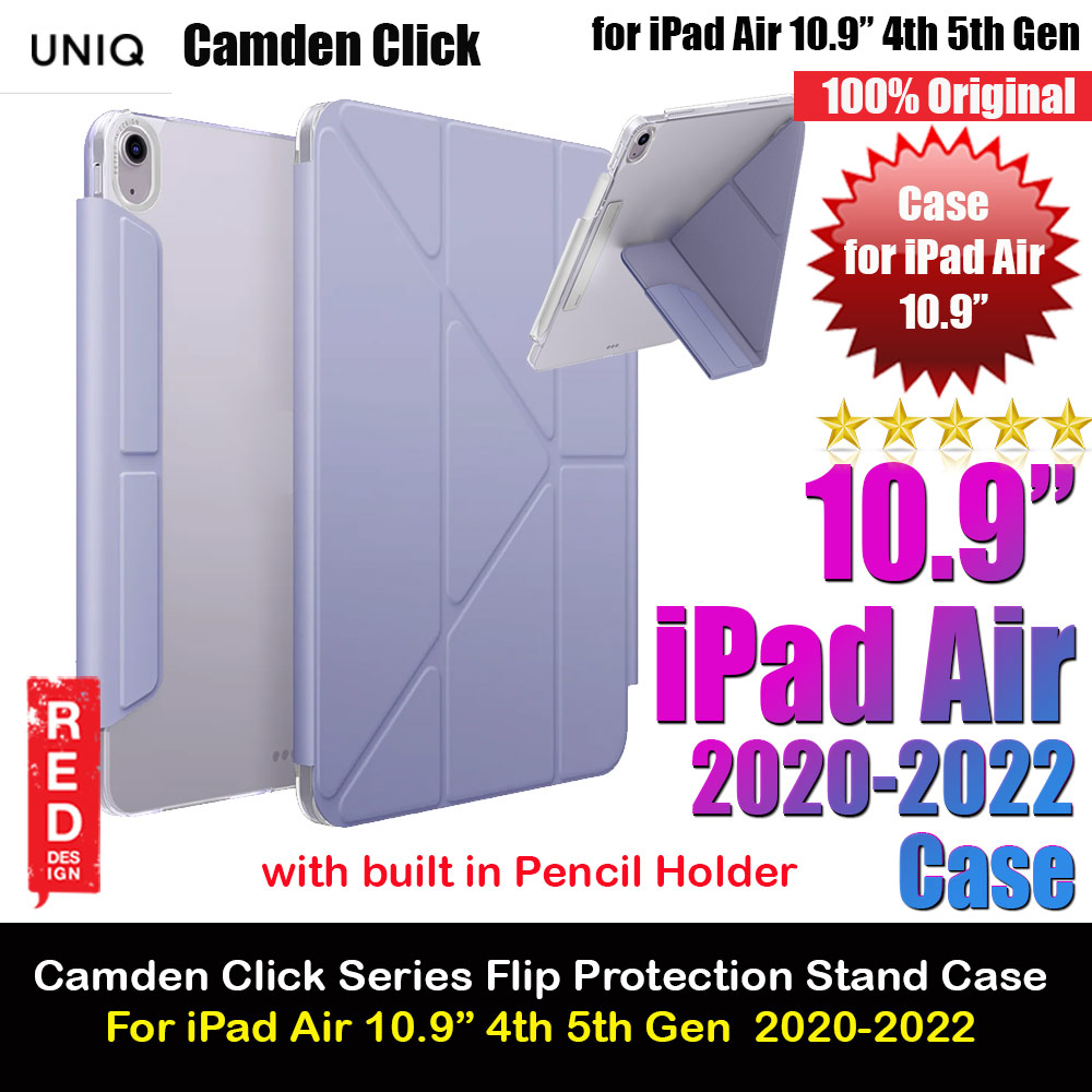 Picture of Uniq Camden Click Flip Cover Stand Case for iPad Air 10.9 4th Gen 5th Gen 2020 2022  (Purple) Apple iPad Air 10.9 2020- Apple iPad Air 10.9 2020 Cases, Apple iPad Air 10.9 2020 Covers, iPad Cases and a wide selection of Apple iPad Air 10.9 2020 Accessories in Malaysia, Sabah, Sarawak and Singapore 