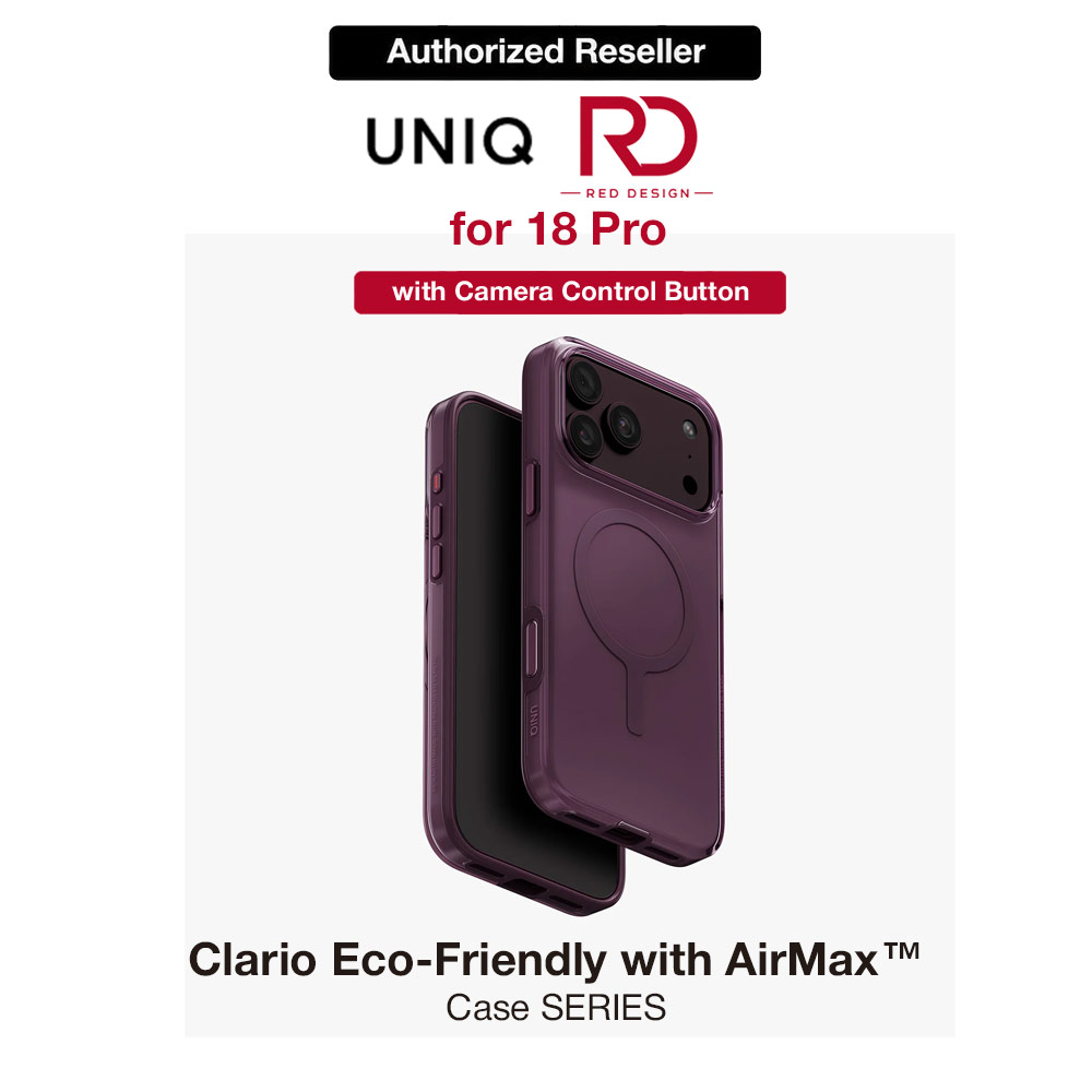 Picture of Uniq Clario MagClick Eco-Friendly Drop Protection Case with Camera Control Button for iPhone 18 Pro 6.3 - Fig Purple Apple iPhone 18 Pro- Apple iPhone 18 Pro Cases, Apple iPhone 18 Pro Covers, iPad Cases and a wide selection of Apple iPhone 18 Pro Accessories in Malaysia, Sabah, Sarawak and Singapore