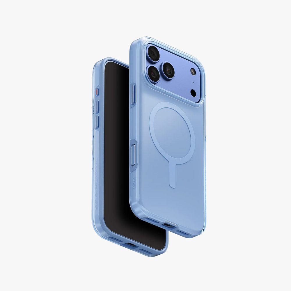 Picture of Apple iPhone 18 Pro Max Case | Uniq Clario MagClick Eco-Friendly Drop Protection Case with Camera Control Button for iPhone 18 Pro Max 6.9 - Cool Blue