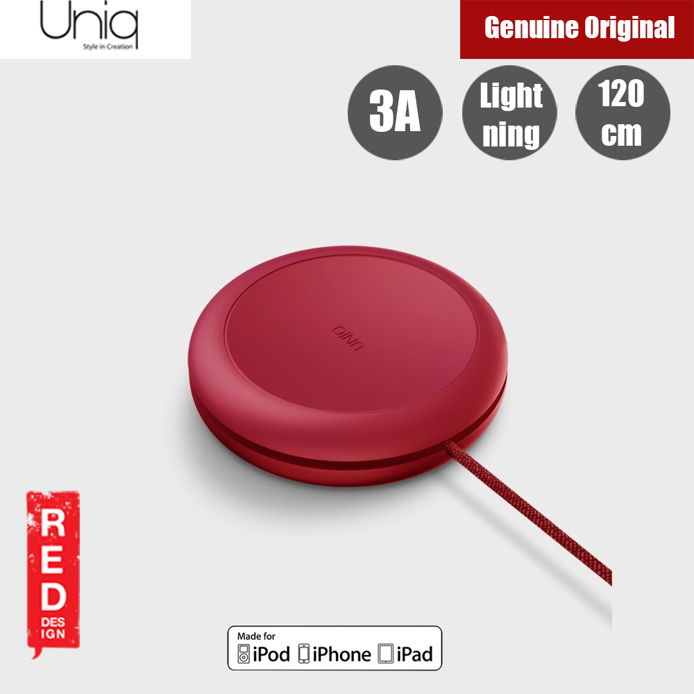 Picture of Uniq Halo 120cm Fast Charge Lightning Cable with Organiser (Red)