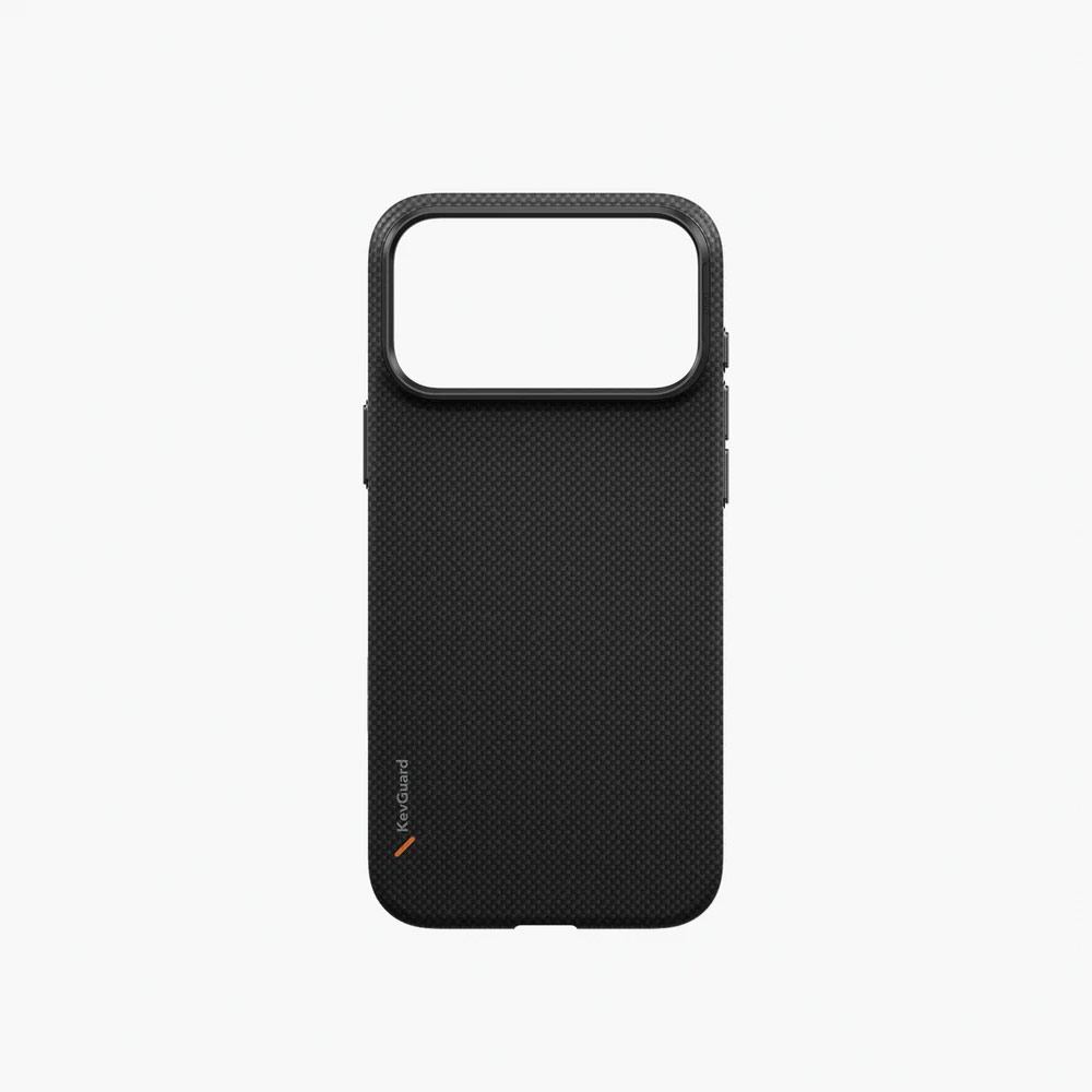 Picture of Apple iPhone 18 Pro Case | Uniq Keva Edge Slimline 100% Aramid Magnetic Case with Camera Control Button for iPhone 18 Pro- Carbon Black