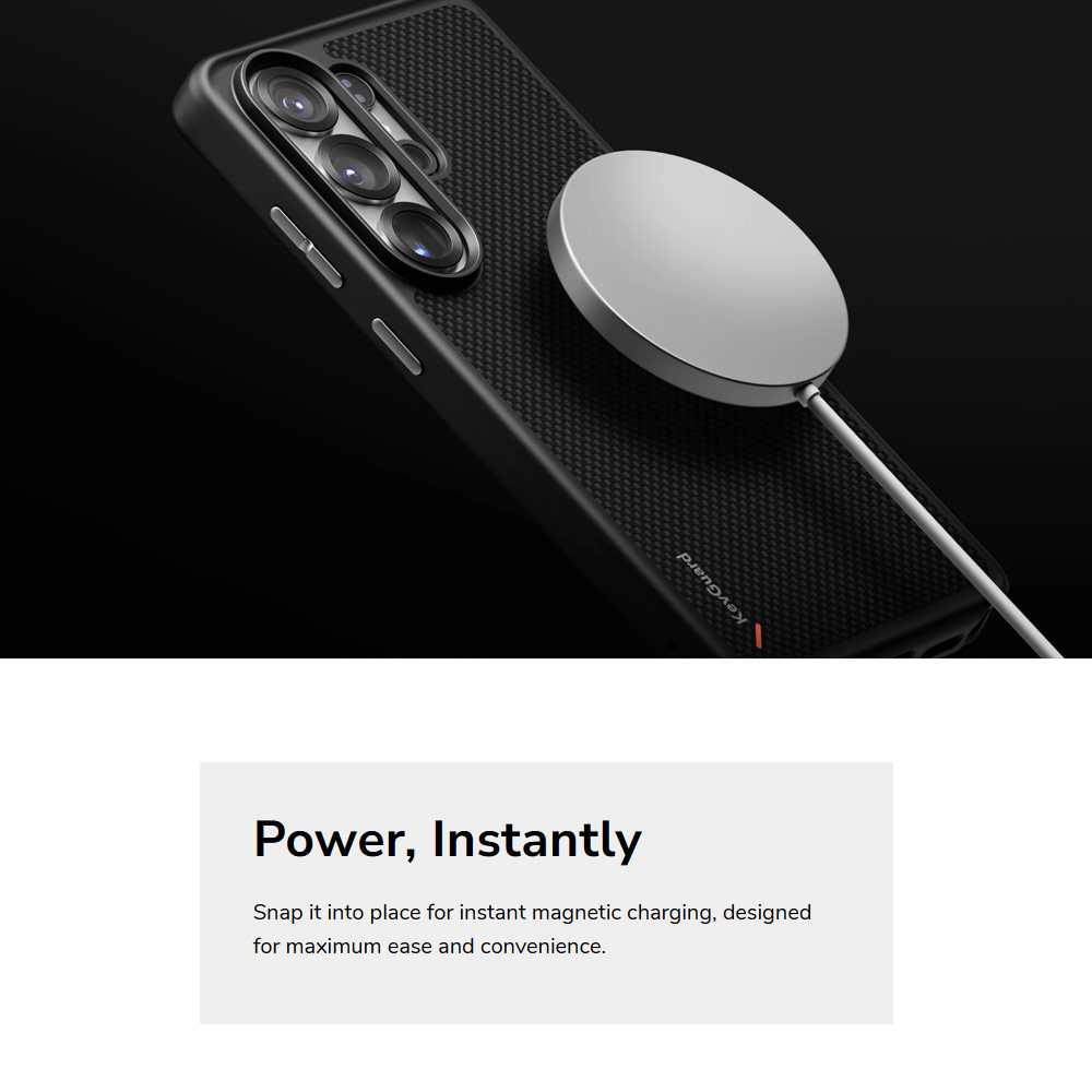 Picture of Samsung Galaxy S26 Ultra Case | Uniq Hybrid Keva with MagClick Charging Aramid Fiber Tough Case for Samsung Galaxy S26 Ultra (Carbon Black)