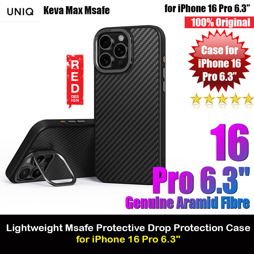 Picture of Uniq Keva Max Magnetic Magnetic Tough Drop Protection Case for iPhone 16 Pro 6.1 (Black) Apple iPhone 16 Pro 6.3- Apple iPhone 16 Pro 6.3 Cases, Apple iPhone 16 Pro 6.3 Covers, iPad Cases and a wide selection of Apple iPhone 16 Pro 6.3 Accessories in Malaysia, Sabah, Sarawak and Singapore 