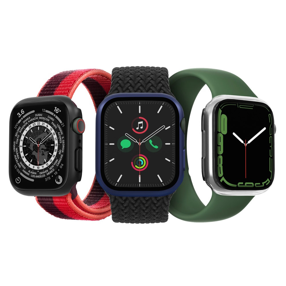 Picture of Apple Watch 45mm Case | Uniq Legion Hybrid Series Case with High Sensitivity Touch 9H Tempered Glass for Apple Watch 45mm (Blue)