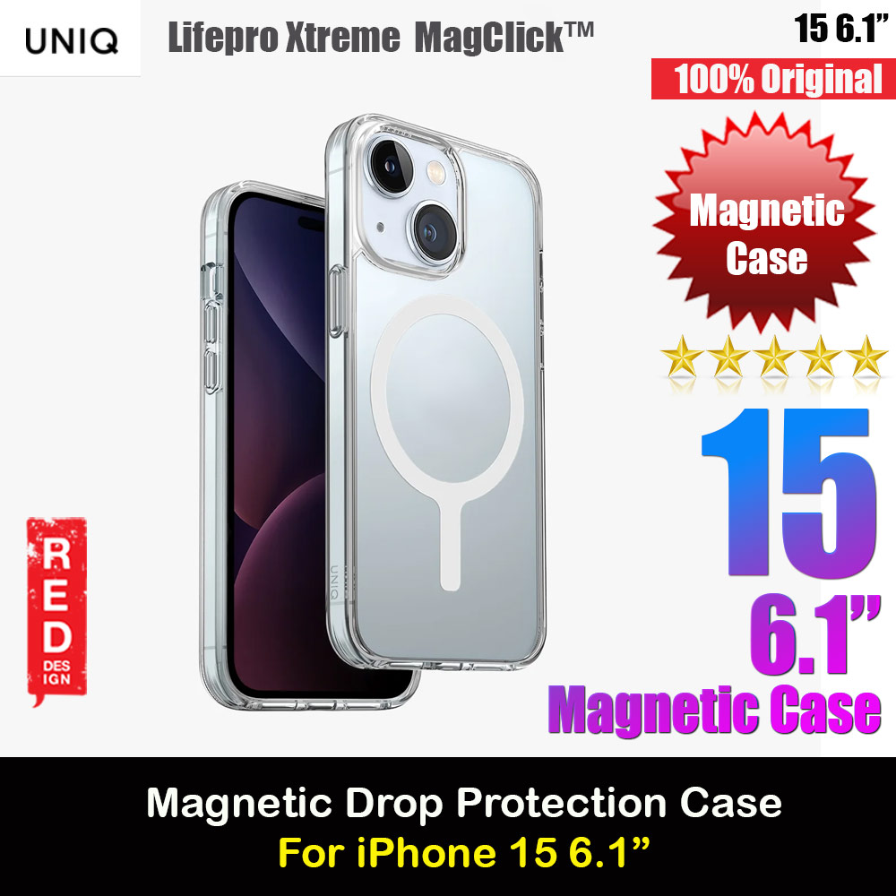 Picture of Uniq LifePro Xtreme Magclick Slim Thin Clear Transparent Magsafe Magnetic Drop Protection Case for iPhone 15 6.1  (Clear) Apple iPhone 15 6.1- Apple iPhone 15 6.1 Cases, Apple iPhone 15 6.1 Covers, iPad Cases and a wide selection of Apple iPhone 15 6.1 Accessories in Malaysia, Sabah, Sarawak and Singapore 