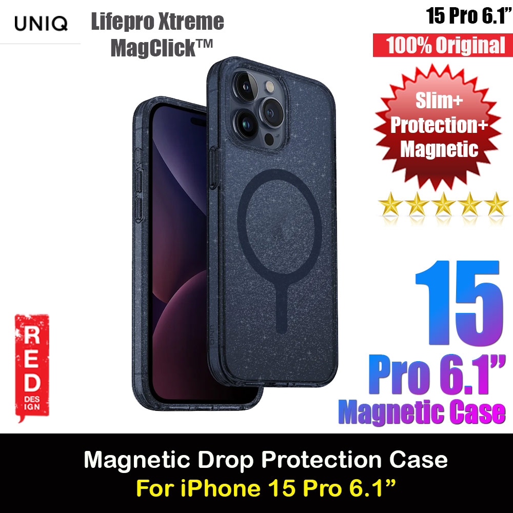 Picture of Uniq LifePro Xtreme Magclick Slim Thin Clear Transparent Magsafe Magnetic Drop Protection Case for iPhone 15 Pro 6.1 (Tinsel Blue) Apple iPhone 15 Pro 6.1- Apple iPhone 15 Pro 6.1 Cases, Apple iPhone 15 Pro 6.1 Covers, iPad Cases and a wide selection of Apple iPhone 15 Pro 6.1 Accessories in Malaysia, Sabah, Sarawak and Singapore 