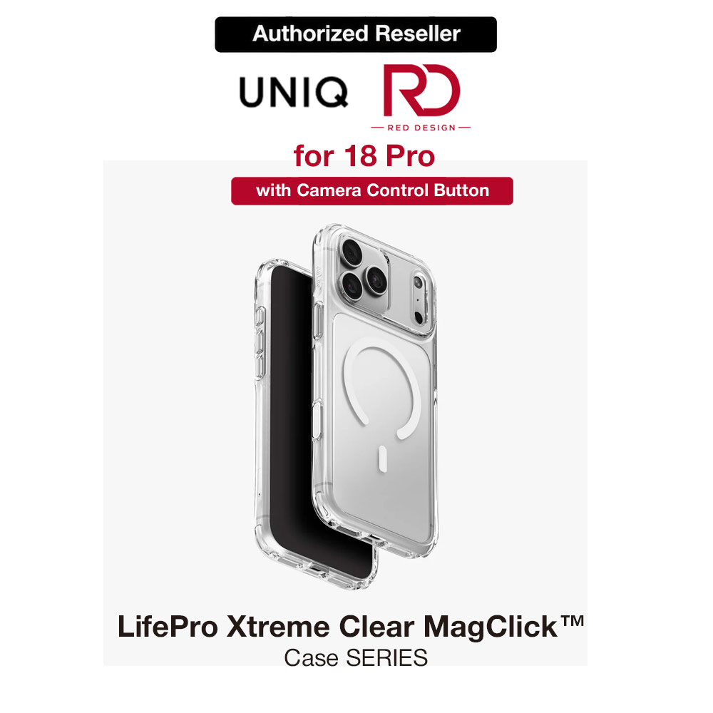 Picture of Uniq LifePro Xtreme Clear MagClick Case with Camera Control Button for iPhone 18 Pro 6.3 - Clear Apple iPhone 18 Pro- Apple iPhone 18 Pro Cases, Apple iPhone 18 Pro Covers, iPad Cases and a wide selection of Apple iPhone 18 Pro Accessories in Malaysia, Sabah, Sarawak and Singapore