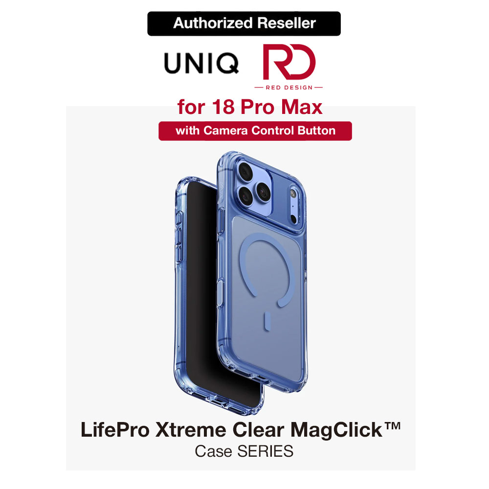Picture of Uniq LifePro Xtreme Clear MagClick Case with Camera Control Button for iPhone 18 Pro Max 6.9 - Polar Blue Apple iPhone 18 Pro Max- Apple iPhone 18 Pro Max Cases, Apple iPhone 18 Pro Max Covers, iPad Cases and a wide selection of Apple iPhone 18 Pro Max Accessories in Malaysia, Sabah, Sarawak and Singapore
